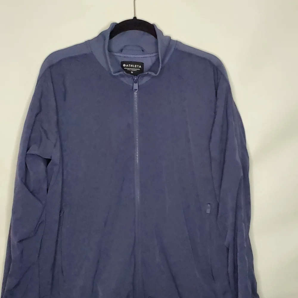 Athleta Plus‎ Size Brooklyn Textured Bomber Jacket 1X Front Zip Stretch Pockets